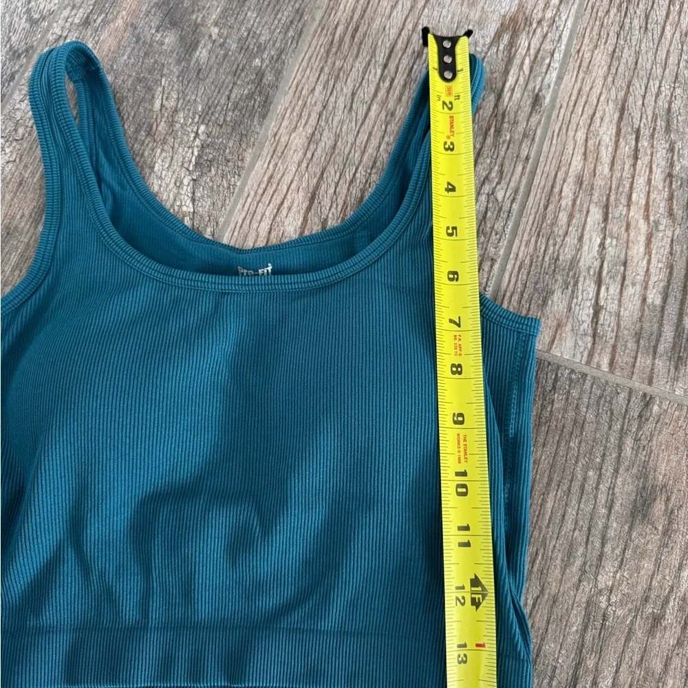Pro-Fit seamless Teal Ribbed tank